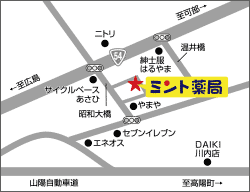 ミント薬局　せせらぎ店　地図