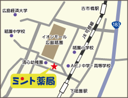 ミント薬局　下祇園店　地図